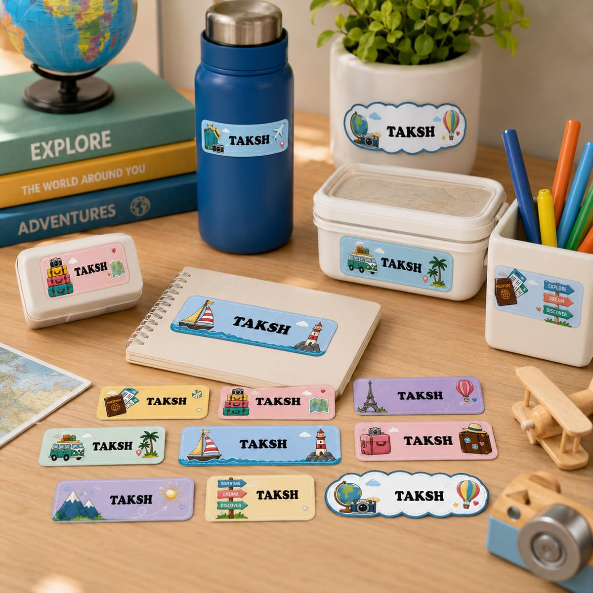 Zesta travel personalised name stickers for kids, pack of 40 - image 2