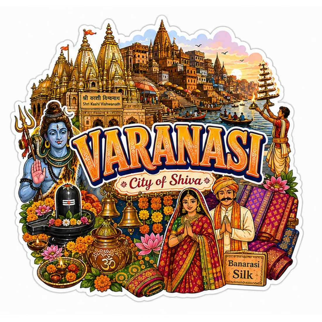 Zesta Varanasi wooden fridge magnet - image 4