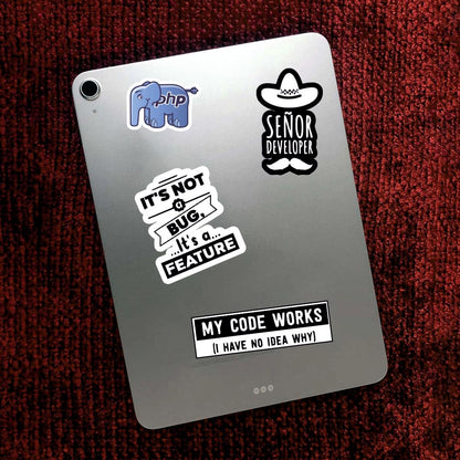 Coder Waterproof Sticker (pack of 54).