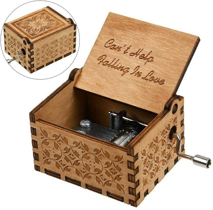 Cant Help Falling In Love Brown Musical Box.