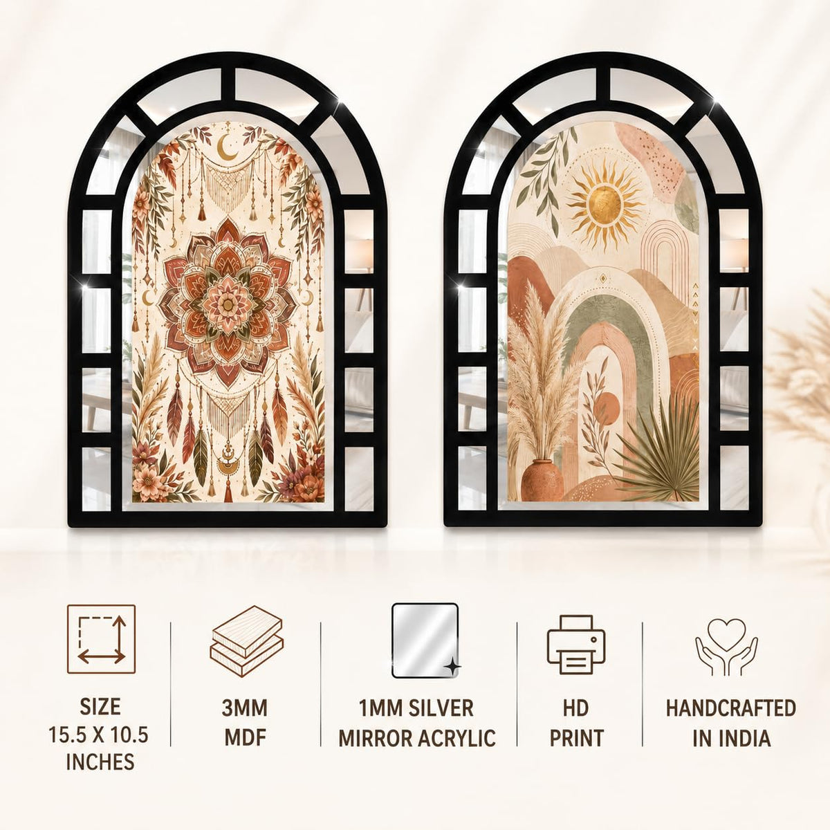 Zesta Bohemian jharokha mirror wall decor - image 4