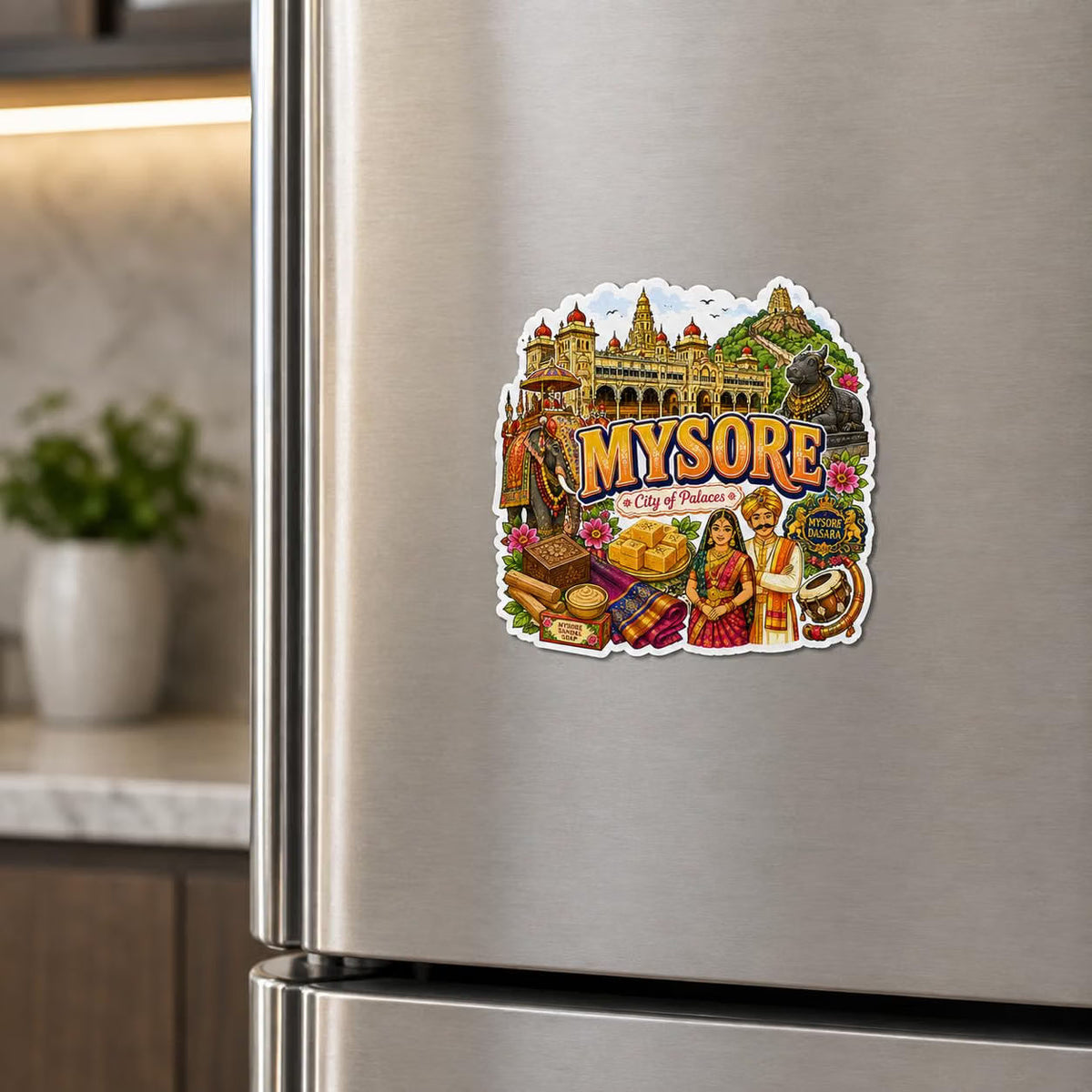 Zesta Mysore wooden fridge magnet - image 3