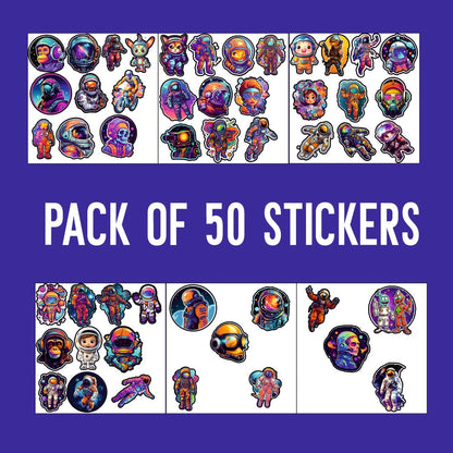 Astronaut Vinyl Waterproof Sticker (pack of 50).