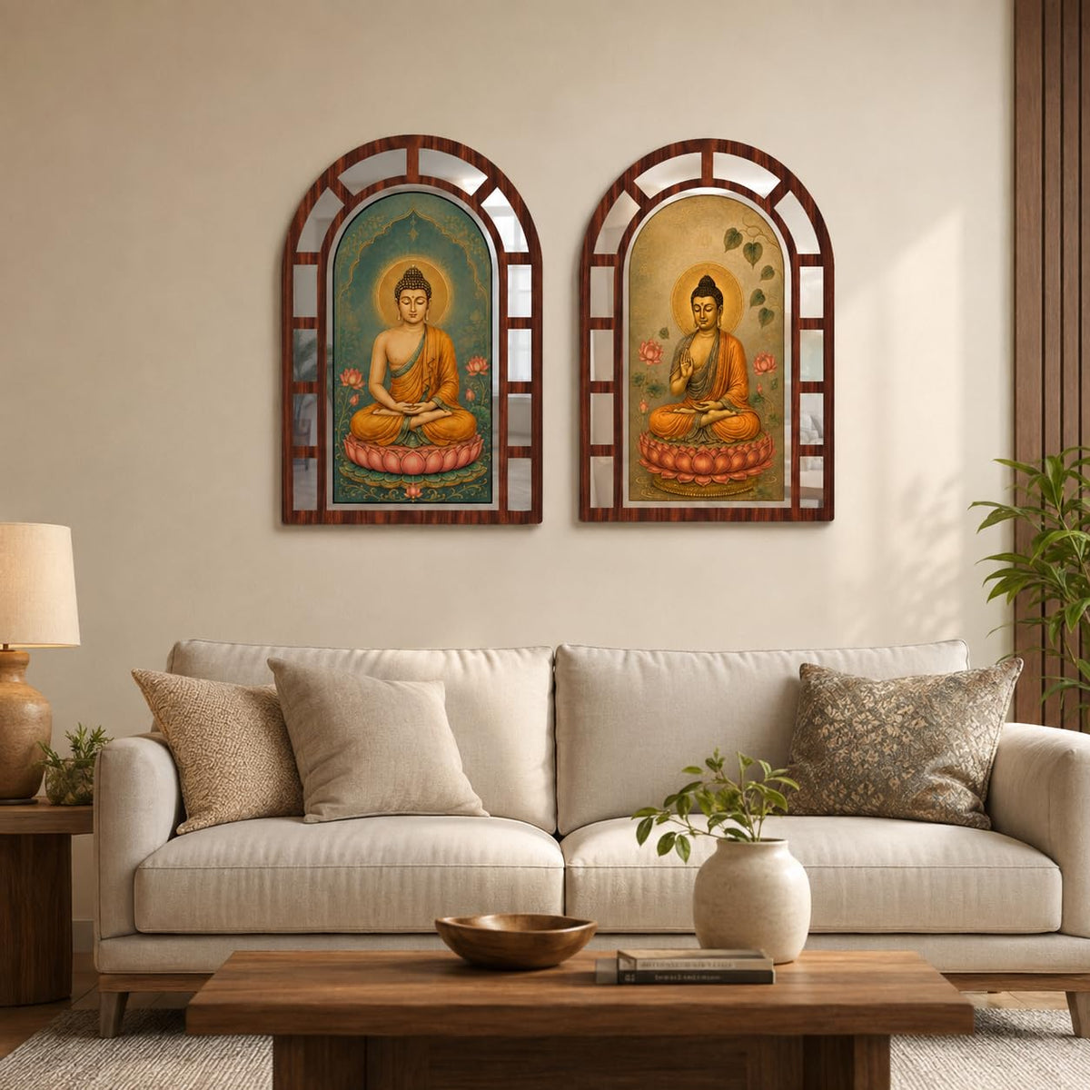 Zesta Buddha jharokha mirror wall decor - image 3