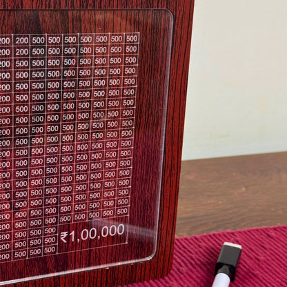 Piggy Bank for Adults with Numbers.