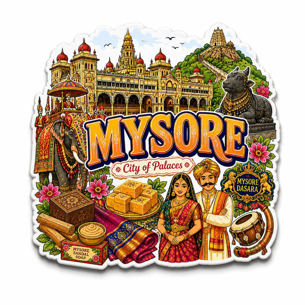 Zesta Mysore wooden fridge magnet - image 4