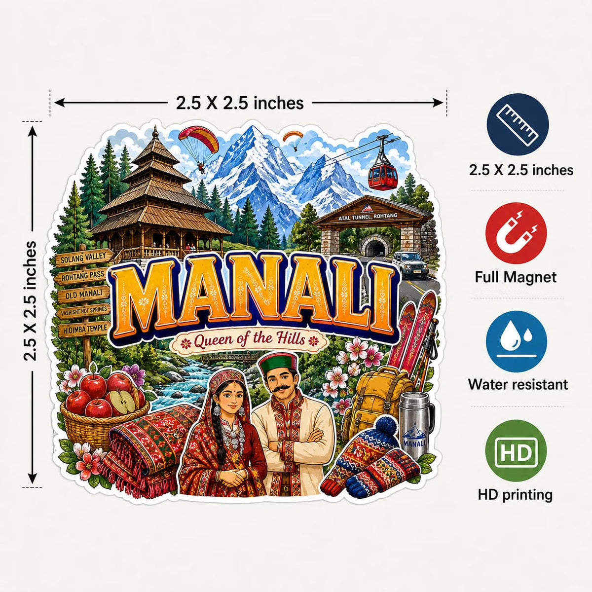 Zesta Manali wooden fridge magnet - image 4