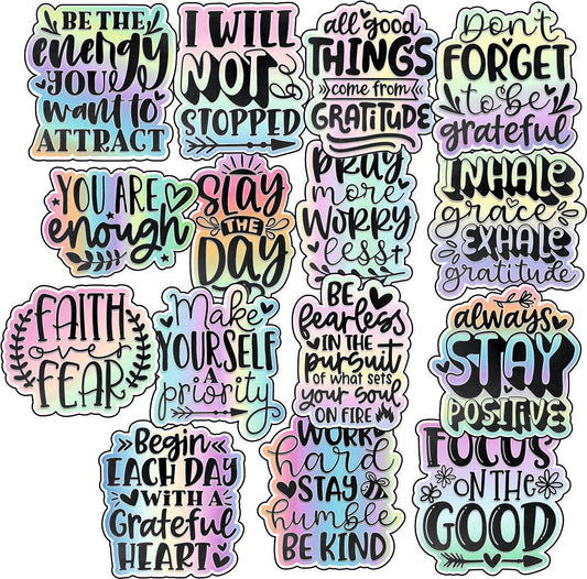 Motivational Vinyl Waterproof Sticker (pack of 15).