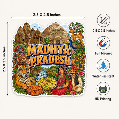 Zesta Madhya Pradesh wooden fridge magnet - image 4