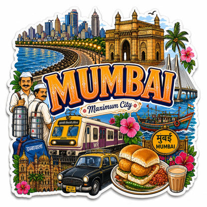 Zesta Mumbai wooden fridge magnet - image 4