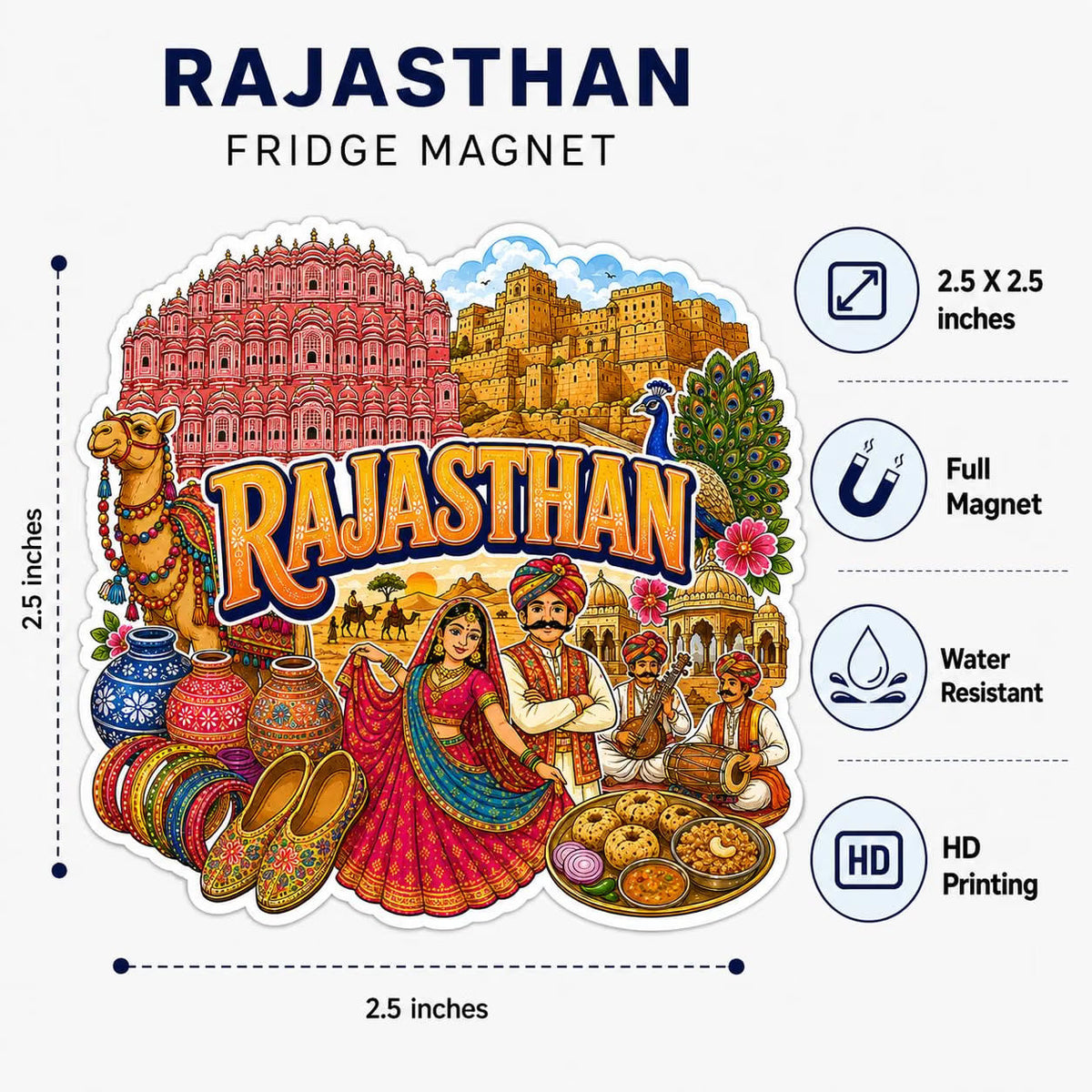 Zesta Rajasthan wooden fridge magnet - image 4