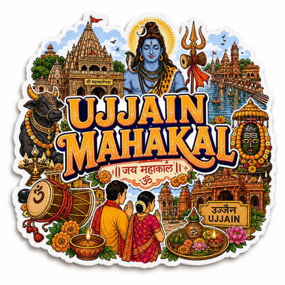Zesta Ujjain Mahakal wooden fridge magnet - image 4