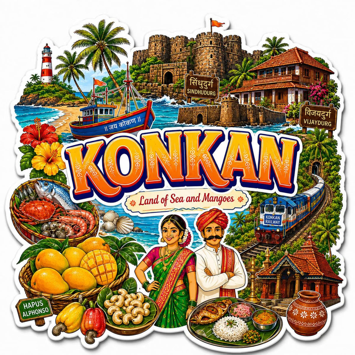 Zesta Konkan wooden fridge magnet - image 3