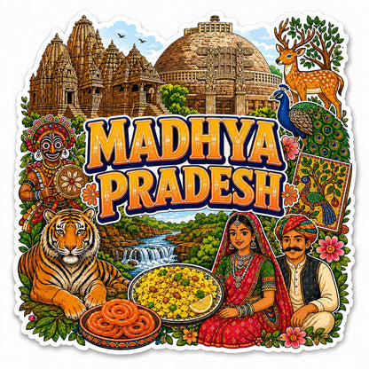 Zesta Madhya Pradesh wooden fridge magnet - image 5
