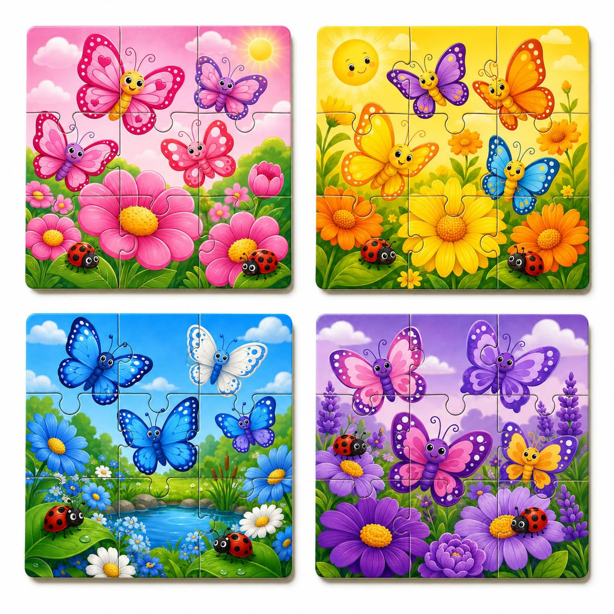 Zesta Butterfly Garden 9-piece wooden jigsaw puzzle - image 1