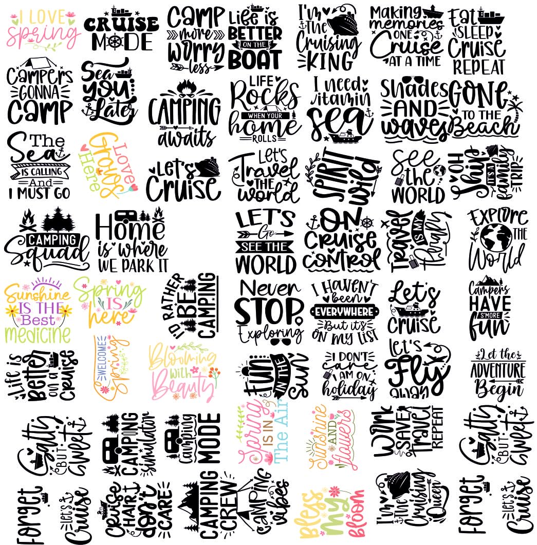 Wanderlust Waterproof Sticker (pack of 54).