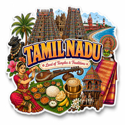 Zesta Tamil Nadu wooden fridge magnet - image 5