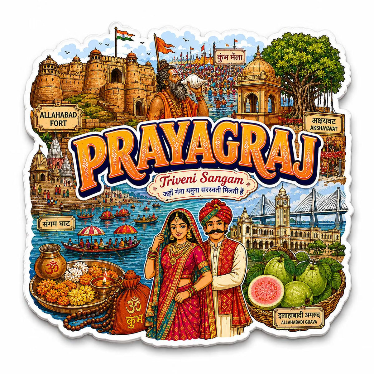 Zesta Prayagraj wooden fridge magnet - image 5