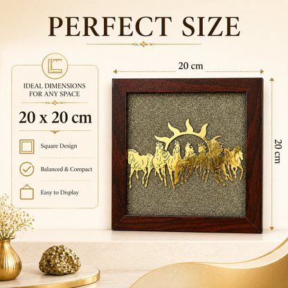 7 horses raw pyrite frame certified feature and material detail