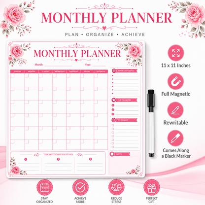 pink floral magnetic vinyl magnetic vinyl planner close up design detail