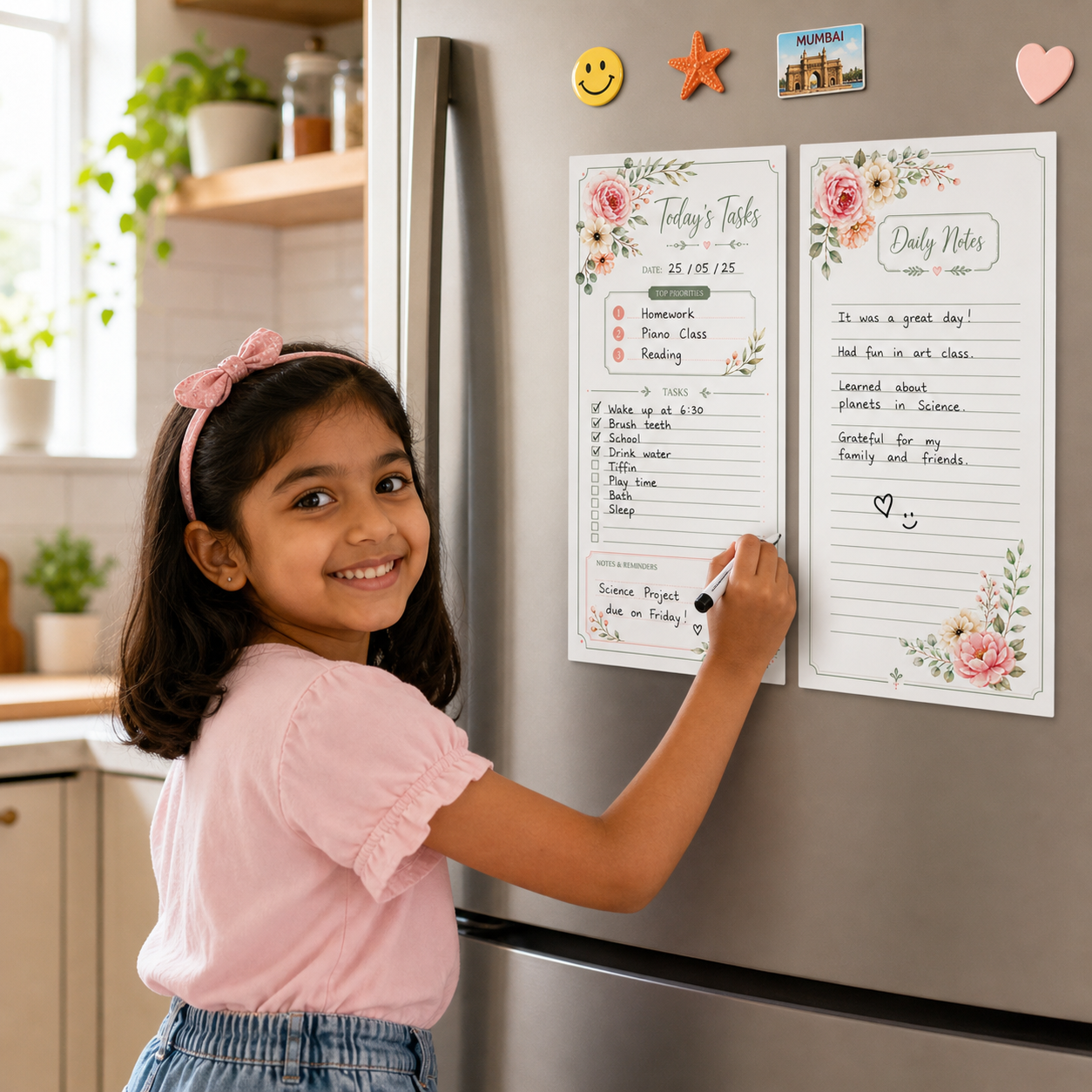 floral magnetic vinyl magnetic vinyl planner home decor styling view