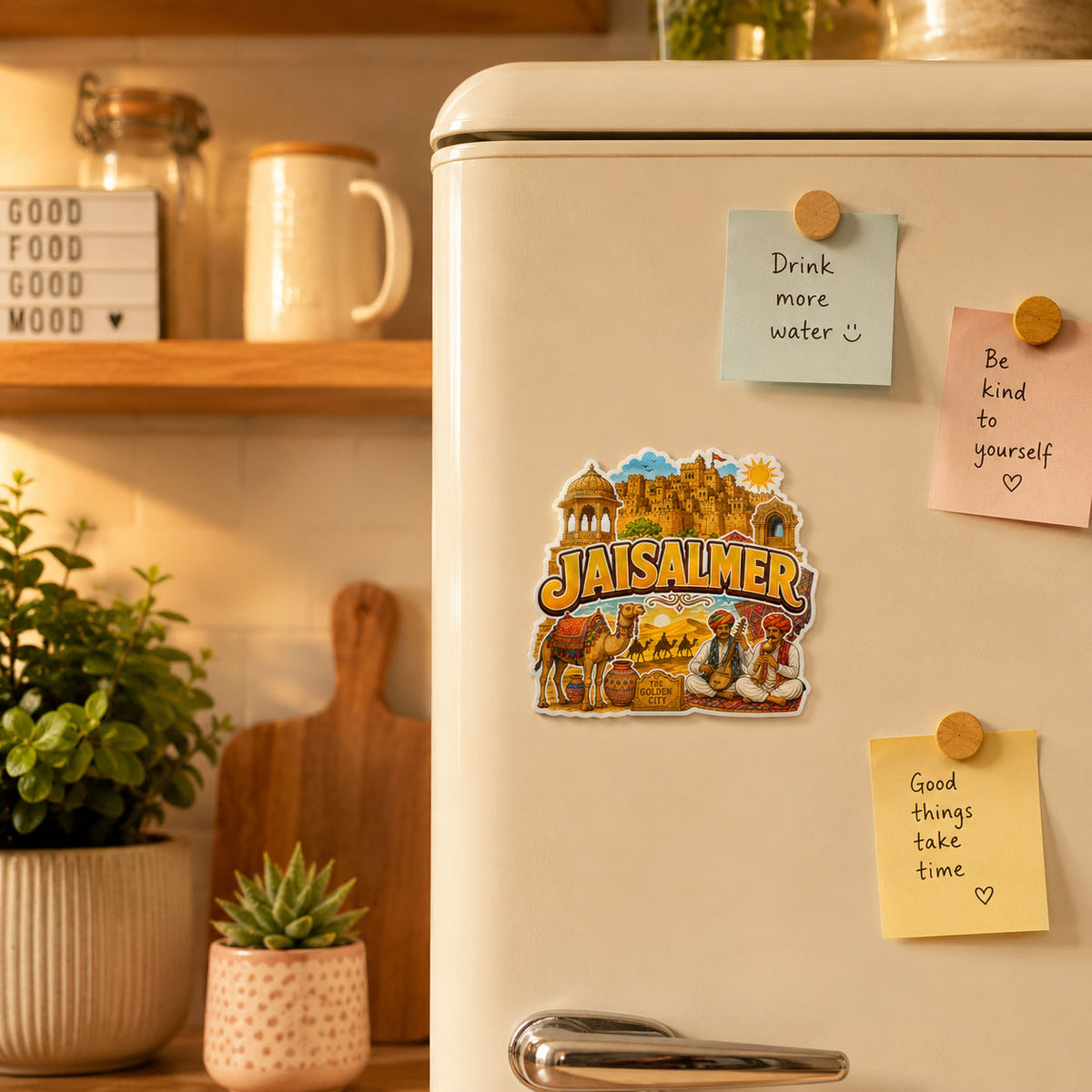 Zesta Jaisalmer wooden fridge magnet - image 3