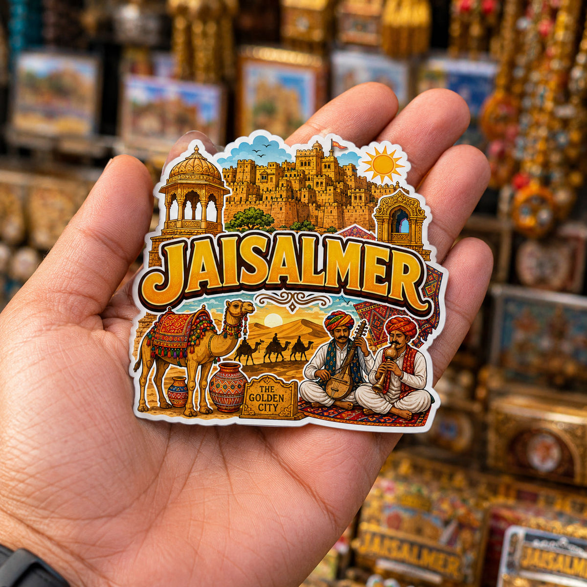 Zesta Jaisalmer wooden fridge magnet - image 4