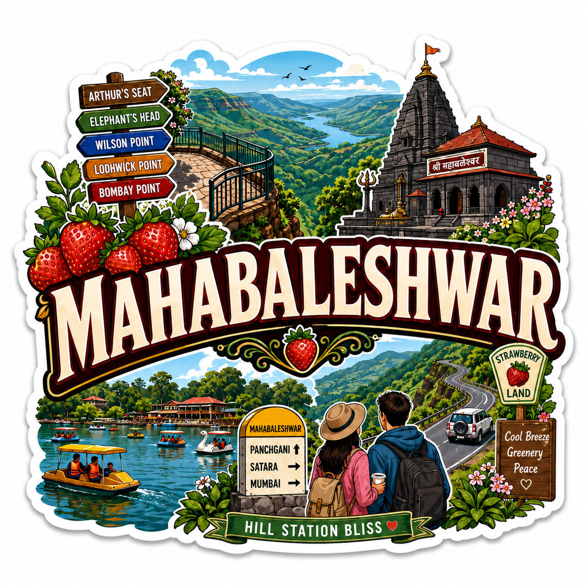 Zesta Mahabaleshwar wooden fridge magnet - image 1