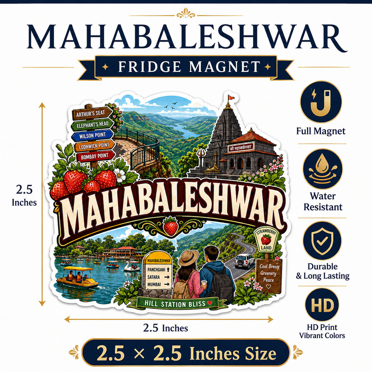 Zesta Mahabaleshwar wooden fridge magnet - image 5