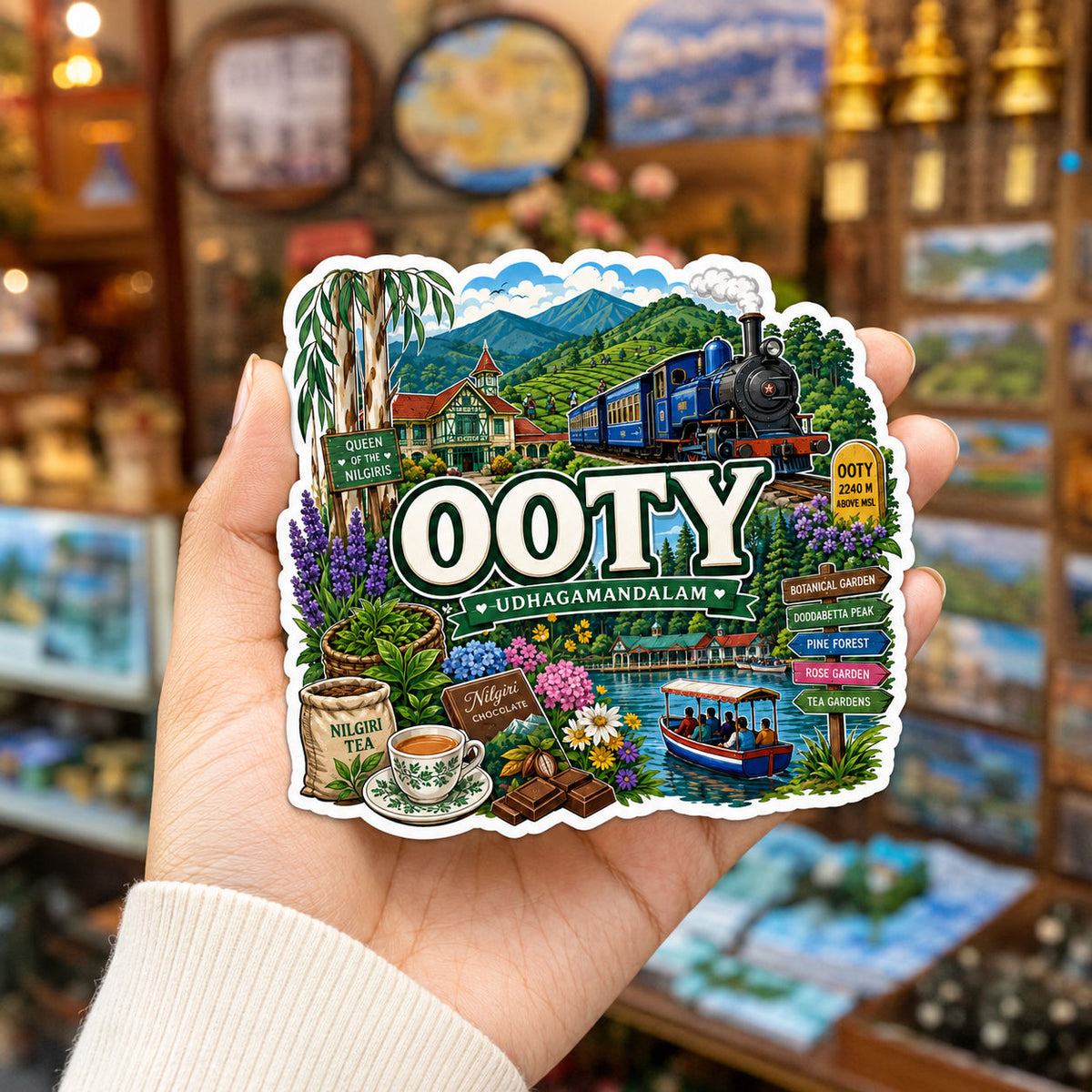 Zesta Ooty wooden fridge magnet - image 4