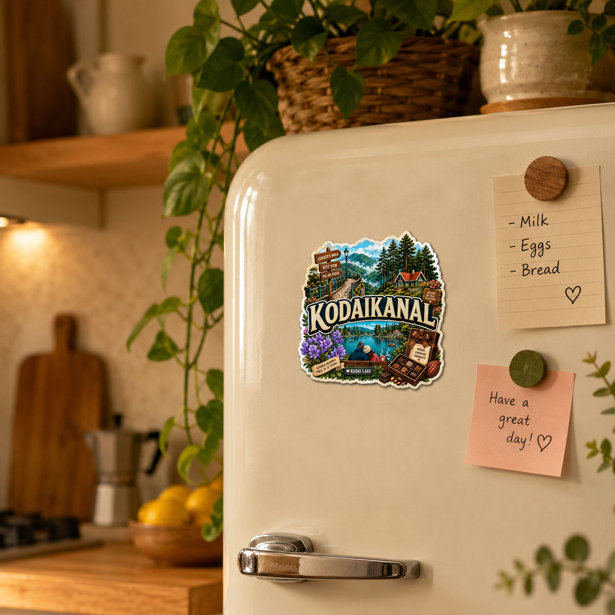Zesta Kodaikanal wooden fridge magnet - image 3