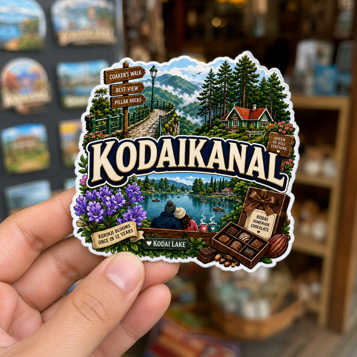 Zesta Kodaikanal wooden fridge magnet - image 4