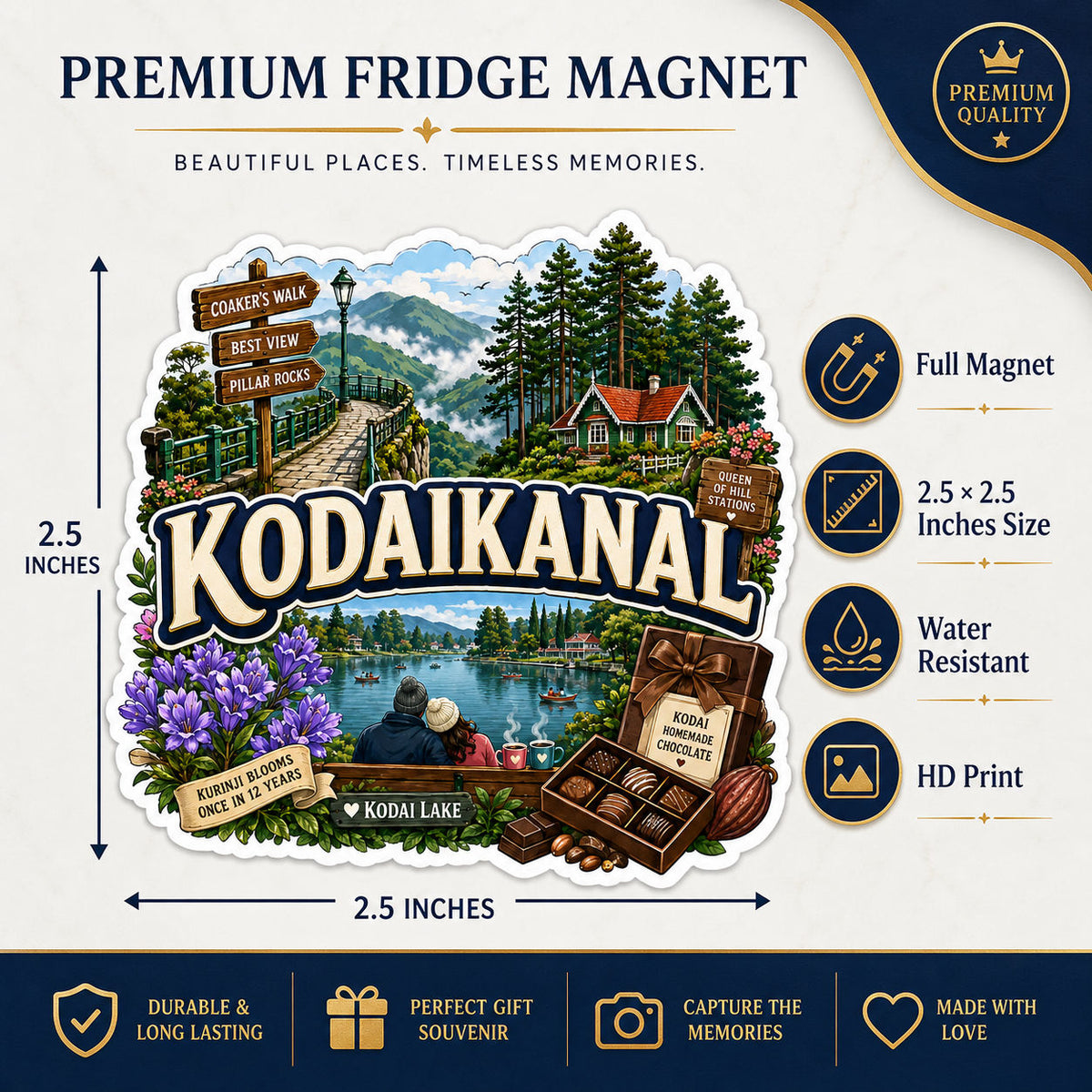 Zesta Kodaikanal wooden fridge magnet - image 5