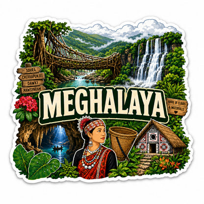 Zesta Meghalaya wooden fridge magnet - image 1