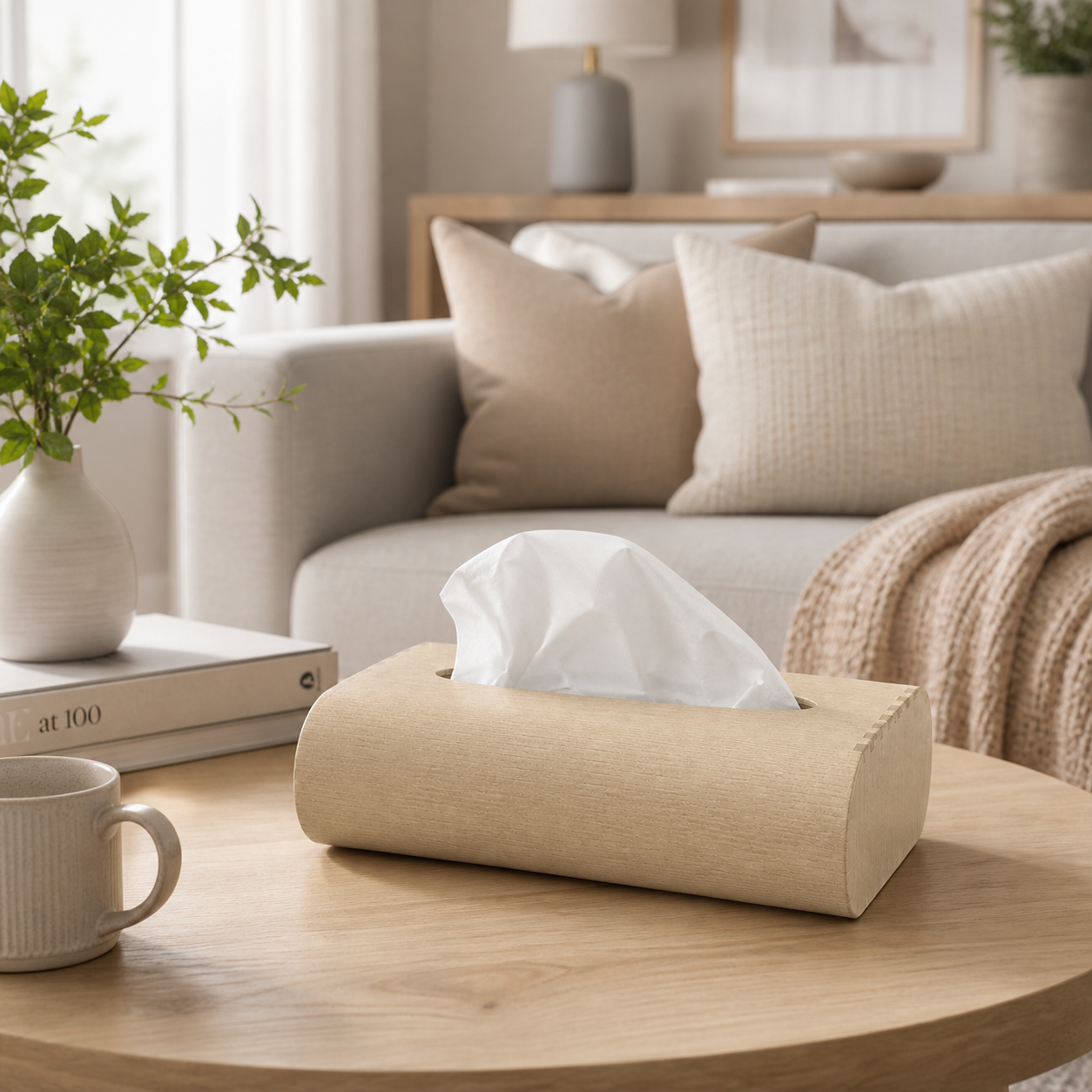 wooden tissue holder box for table decorative tissue holder feature and material detail
