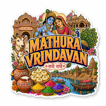 Zesta Mathura Vrindavan wooden fridge magnet - image 5