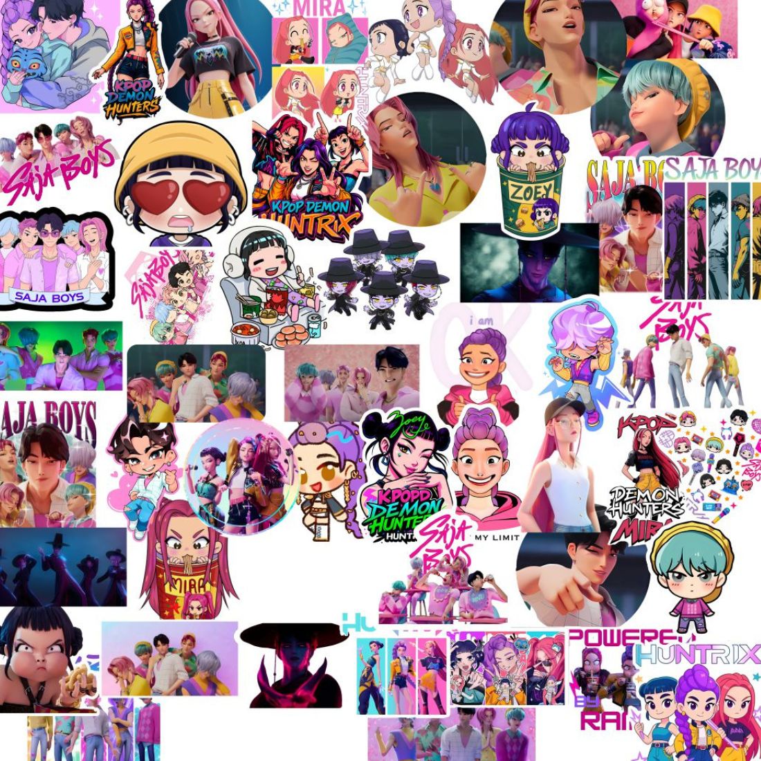 kpop waterproof vinyl stickers for laptop journal and water bottle