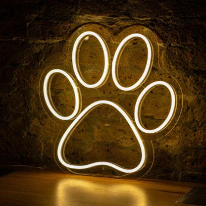 Dog Paw led neon sign.