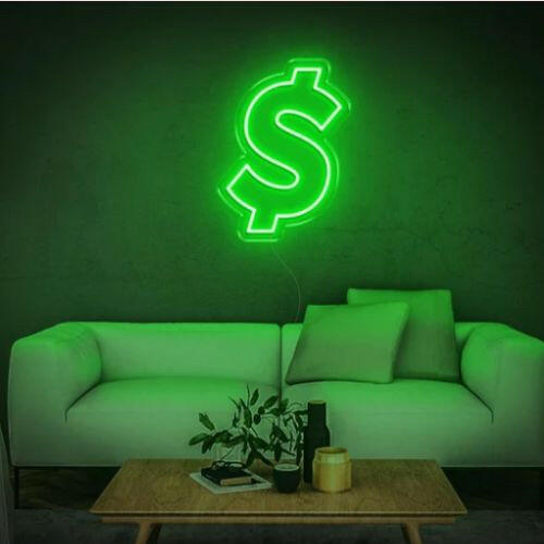 Dollar Led neon sign.