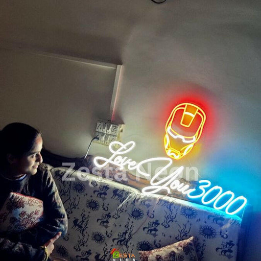 Ironman Neon Lights Art.
