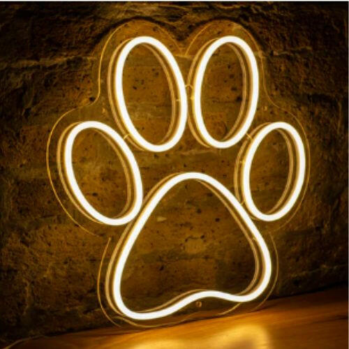 Dog Paw led neon sign.