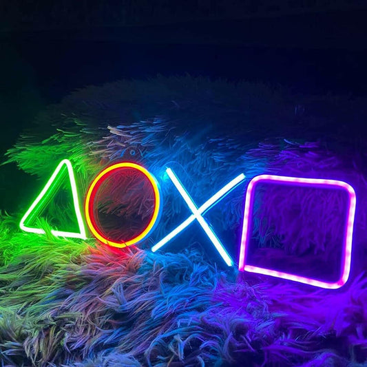 Playstation Key neon light for room.