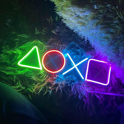 Playstation Key neon light for room.