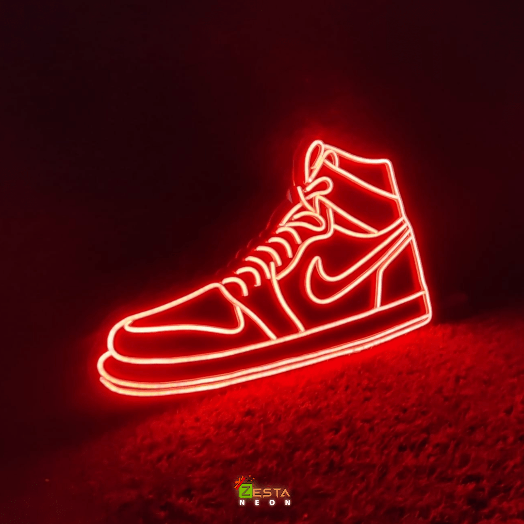 Air Jordan sign neon.