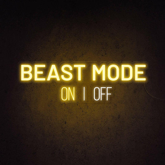 Beast Mode ON Custom Neon LED Sign.