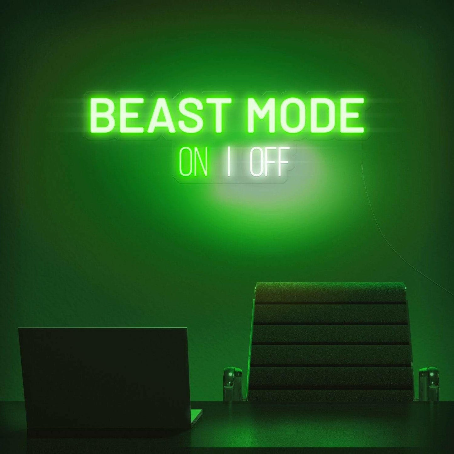 Beast Mode ON Custom Neon LED Sign.