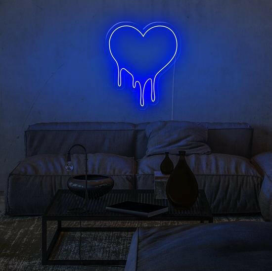 Dripping heart - LED Neon Art.