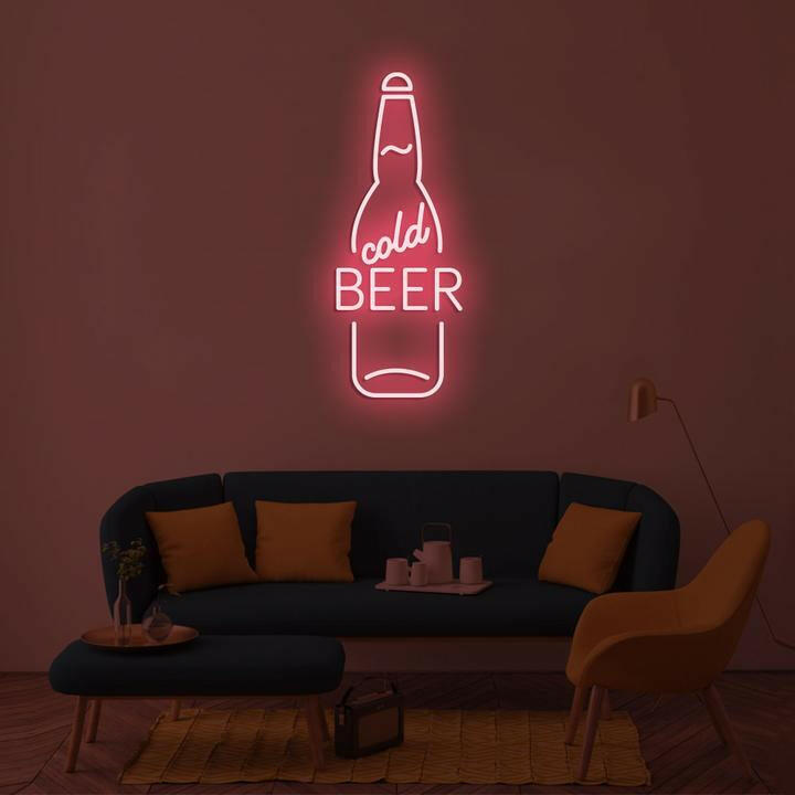 Cold Beer LED Neon Art.