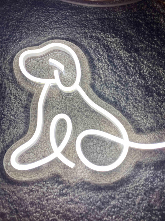 Dog neon sign.