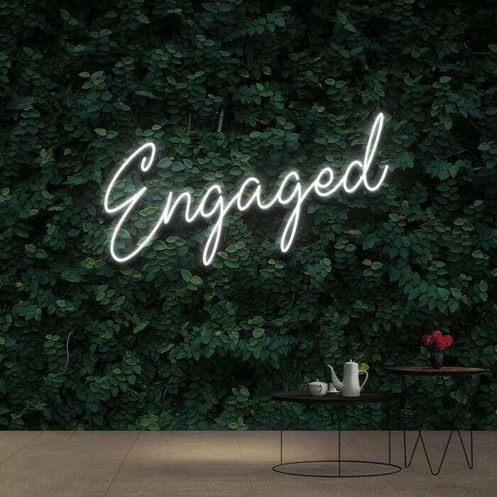 Engaged Custom Neon Wedding Sign Quote.